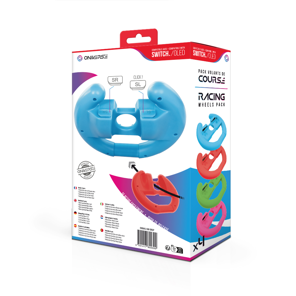 ONIVERSE - Pack de 4 volants de course - Bleu Rouge Vert Rose (SWITCH)