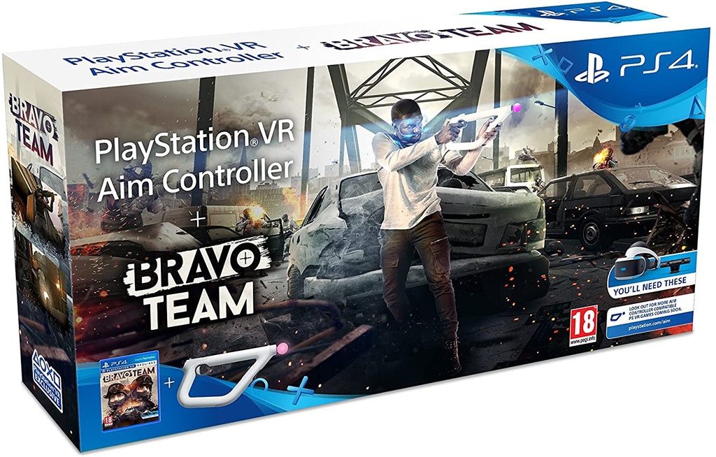 Sony Playstation 4 - Gun VR Aim Controller + Bravo Team - Reconditionné V2 Boite (PS4)