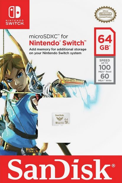 SanDisk - Carte Micro-SD XC Nintendo Switch - 64GO - Zelda