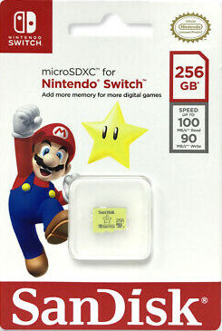 SanDisk - Carte Micro-SD XC Nintendo Switch - 256GO - Super Mario