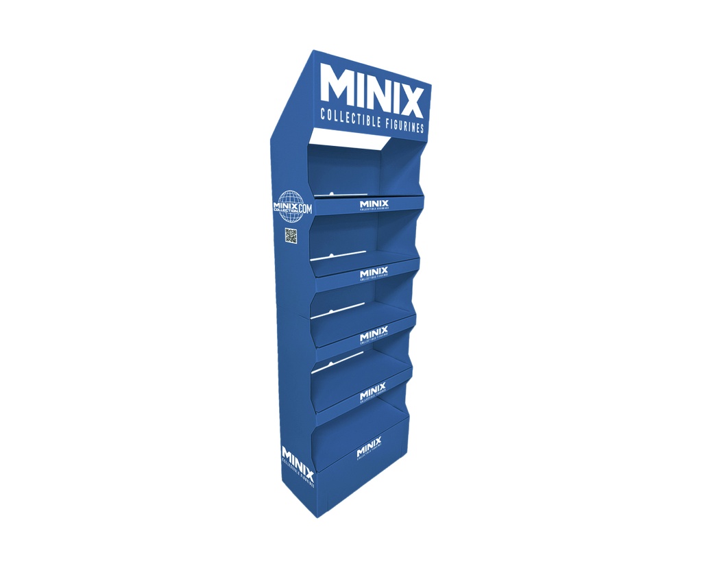 Minix -  Présentoir pliable en carton - 5 niveaux 