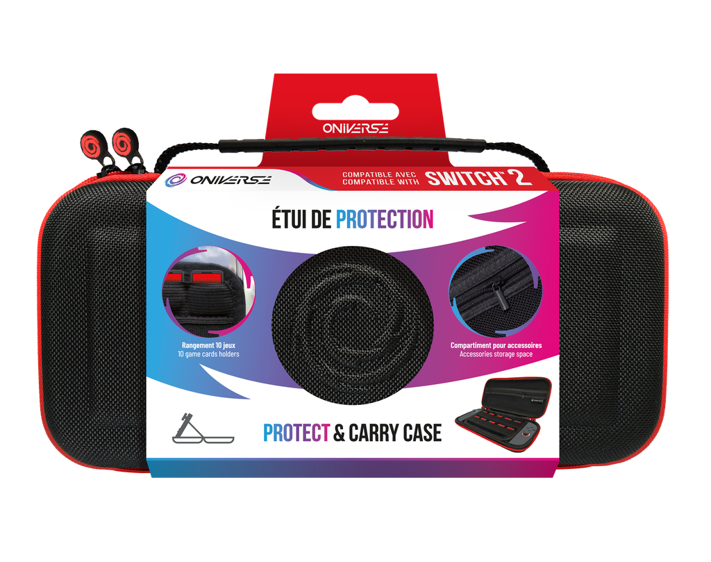 ONIVERSE - Étui de protection et transport - Noir (Switch 2)