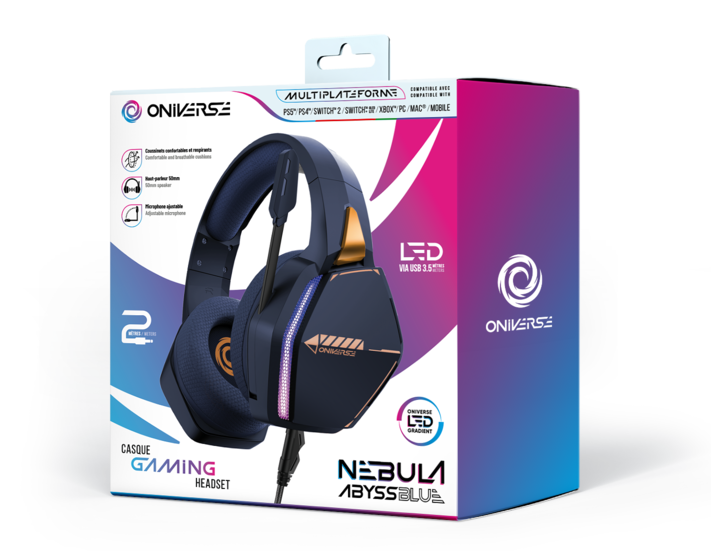 ONIVERSE - Casque gaming Nebula - Abyss Blue (Multiplateforme)
