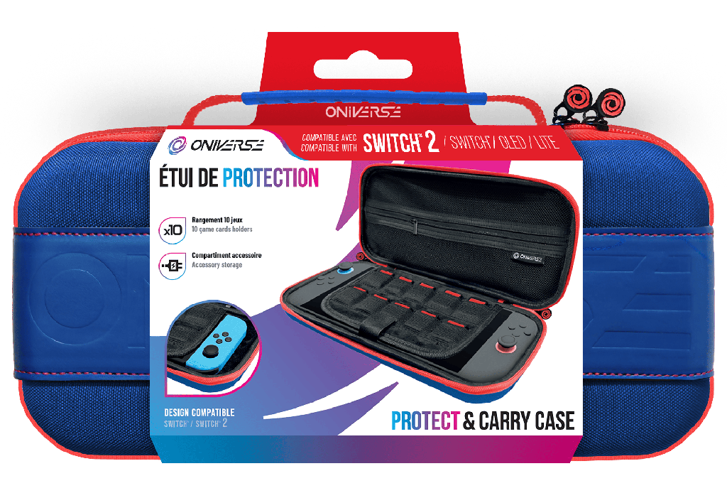 ONIVERSE - Étui - Housse de protection et transport - Bleue (Switch 2 / Switch / OLED)