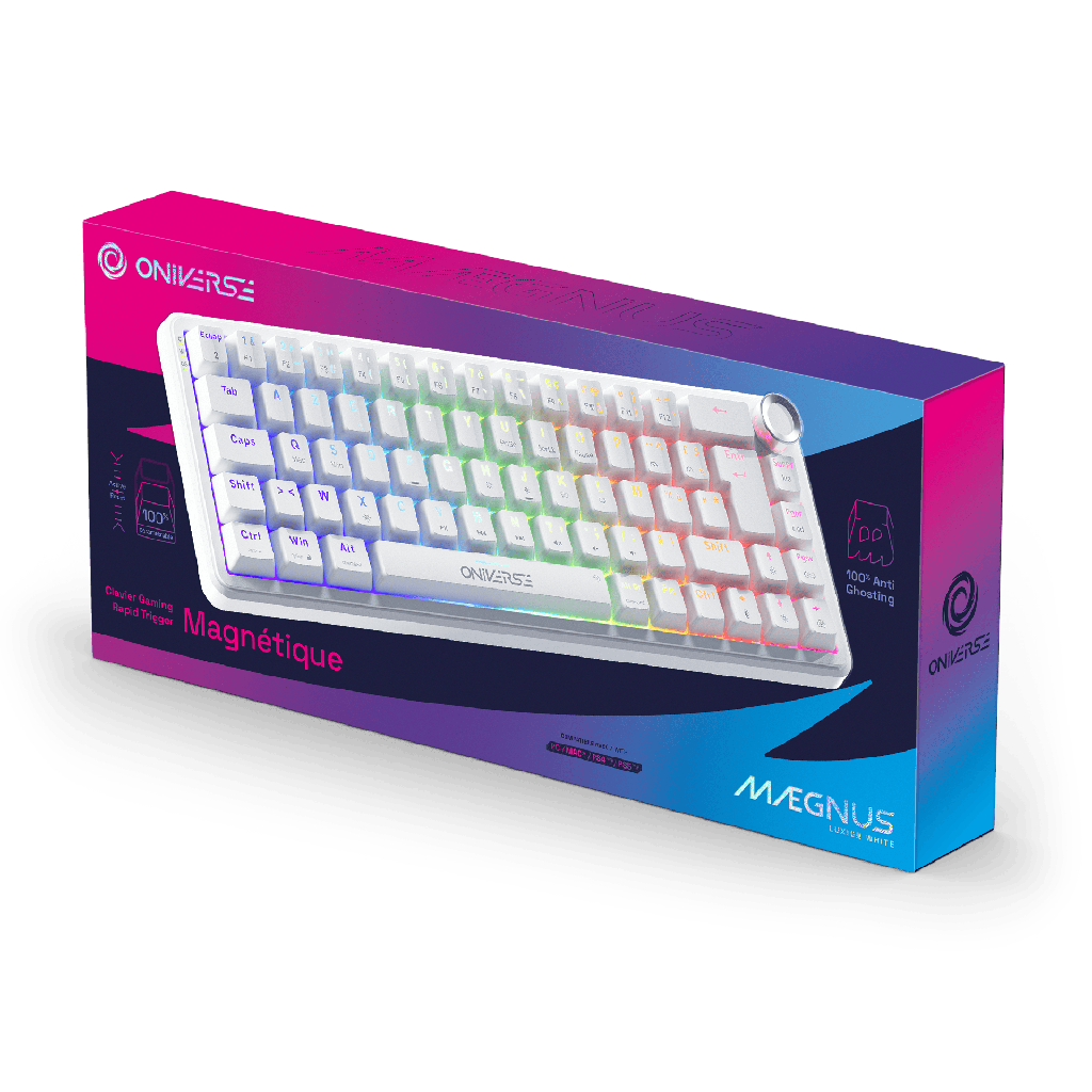 ONIVERSE - Clavier magnétique Maegnus - Luxion White (PC)