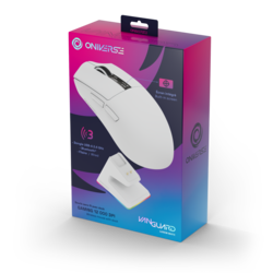 ONIVERSE - Souris gaming sans fil Vanguard + Dock - Luxion White (PC)
