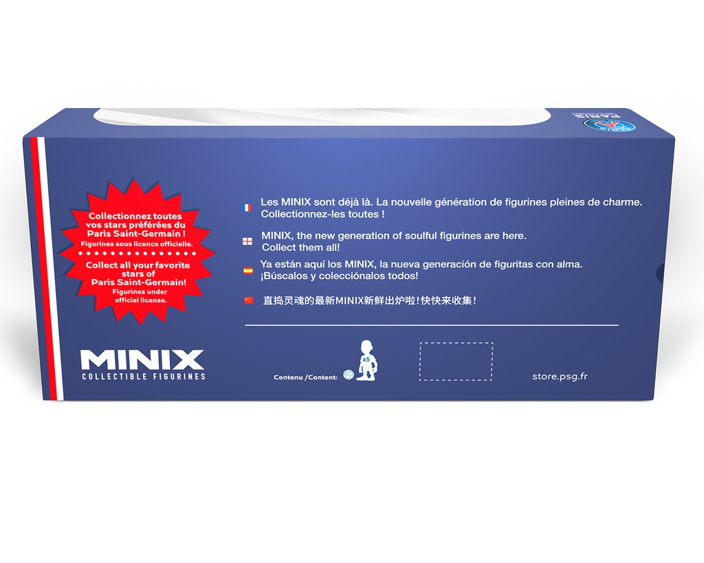 Minix - Football Stars # - Figurines PVC 7 cm - Pack de 5 PSG