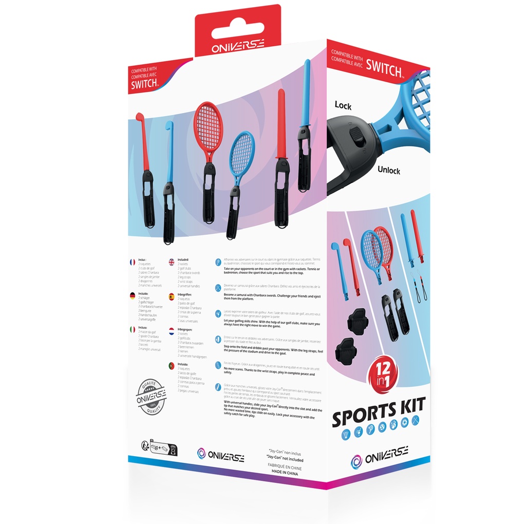 ONIVERSE - Kit 12 en 1 - Accessoires Switch Sports