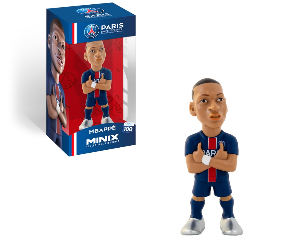 Minix - Football Stars #100 - PSG - Mbappé 7 - Figurines PVC 12 cm (W1)