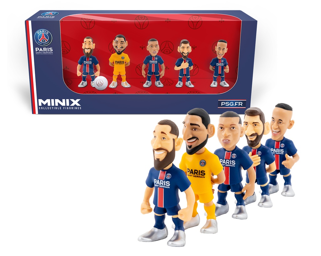 Minix - Football Stars -  PVC Figure 7 cm - 5 pack PSG