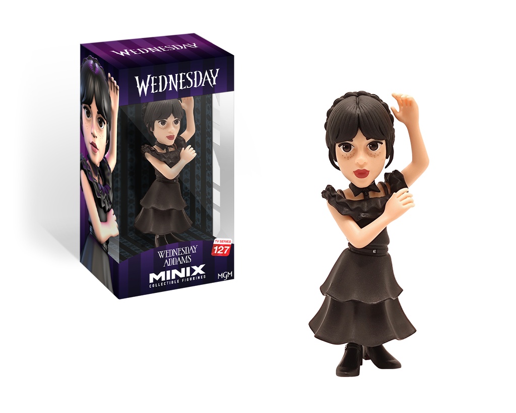Minix - TV Series #127 - Wednesday - Mercredi Addams en robe de bal - Figurines PVC 12 cm (W4)