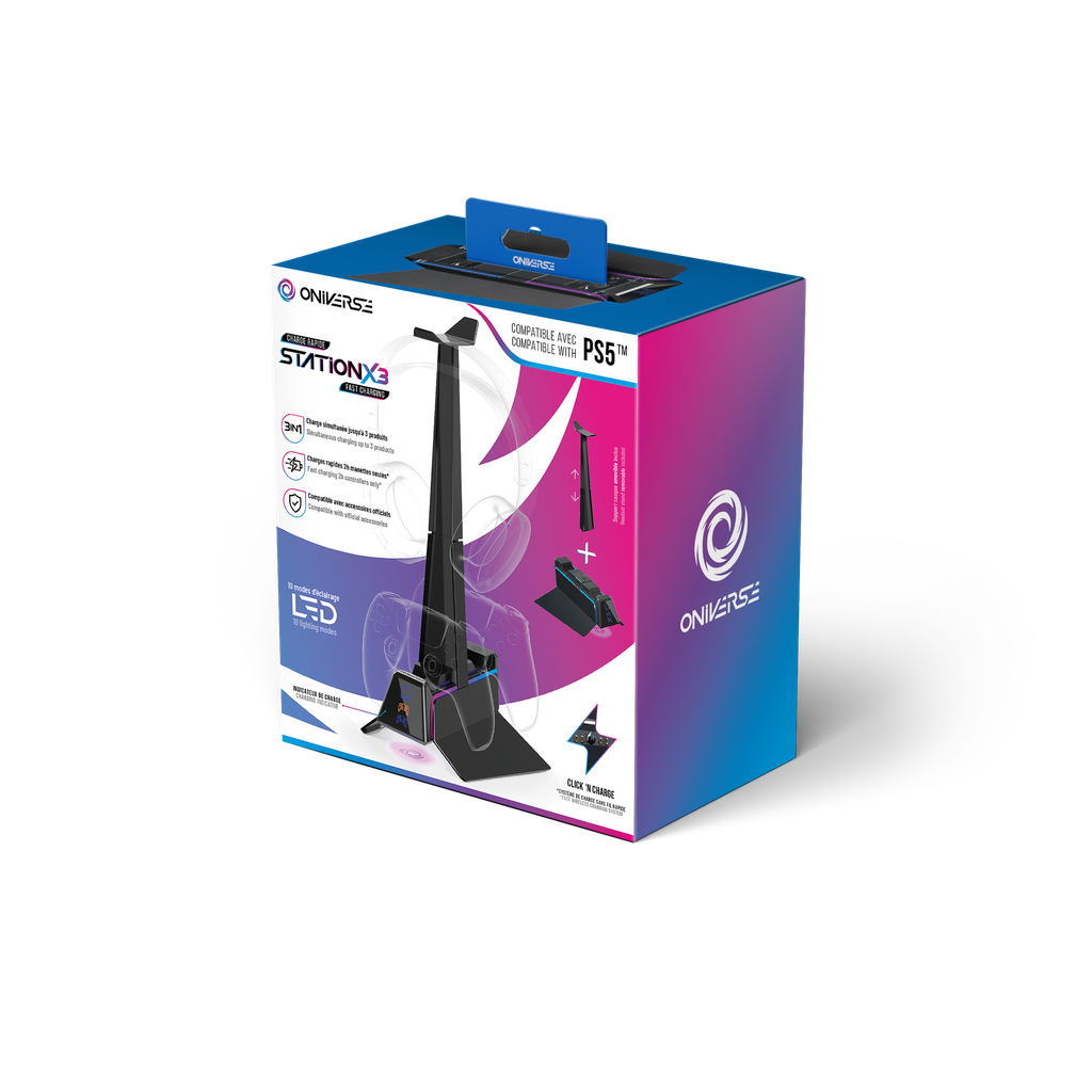ONIVERSE - Fast Charging station X3 - Black (PS5)
